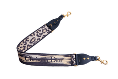 DIOR STRAP BAG CANVAS LEOPARD PRINT