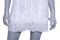 DOLCE & GABBANA DRESS BRAIDED CORSET TUBE WHITE