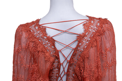 ZIMMERMANN DRESS ALCHEMY TWINE EMBROIDERY COPPER