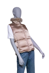 PRADA WAISTCOAT PUFFER NYLON CAMEL