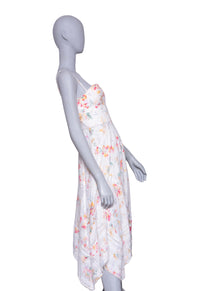 ZIMMERMANN DRESS BUSTIÊ FLORAL PRINT OFF-WHITE