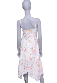 ZIMMERMANN DRESS BUSTIÊ FLORAL PRINT OFF-WHITE