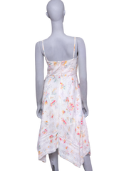 ZIMMERMANN DRESS BUSTIÊ FLORAL PRINT OFF-WHITE