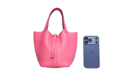 HERMÈS PICOTIN 18 LOCK CLEMENCE ROSE AZALEE