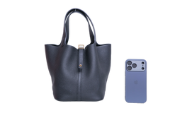 HERMÈS PICOTIN 22 LOCK TAURILLON CLEMENCE NOIR