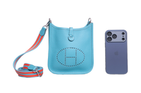 HERMÈS EVELYNE TPM 16 TAURILLON CLEMENCE BLUE JEAN