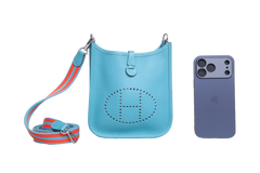 HERMÈS EVELYNE TPM 16 TAURILLON CLEMENCE BLUE JEAN