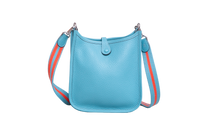 HERMÈS EVELYNE TPM 16 TAURILLON CLEMENCE BLUE JEAN