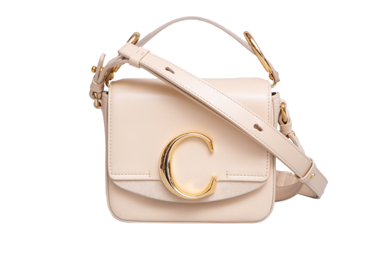 CHLOÉ C MINI SQUARE CREAM