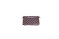 LV POCHETTE FELICIE GM DAMIER ÉBÈNE ROUGE