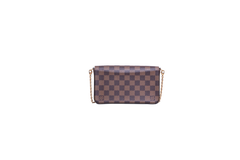 LV POCHETTE FELICIE GM DAMIER ÉBÈNE ROUGE