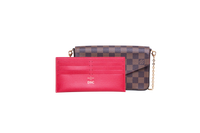 LV POCHETTE FELICIE GM DAMIER ÉBÈNE ROUGE