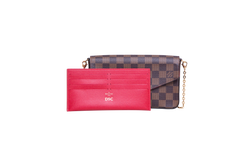 LV POCHETTE FELICIE GM DAMIER ÉBÈNE ROUGE