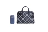 BURBERRY BANNER NM PRINTED LEATHER MEDIUM BLACK