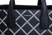 BURBERRY BANNER NM PRINTED LEATHER MEDIUM BLACK