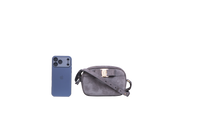 FERRAGAMO RAINBOW VARA BOW CAMARA BAG SUEDE GRAY