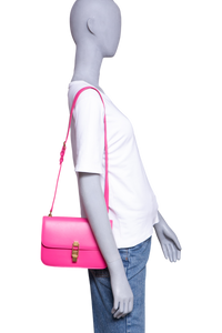 YSL CARRÉ SHOULDER BAG LEATHER PINK