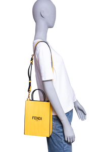 FENDI VERTICAL BOX YELLOW VITELLO LEATHER
