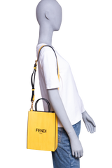 FENDI VERTICAL BOX YELLOW VITELLO LEATHER