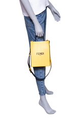 FENDI VERTICAL BOX YELLOW VITELLO LEATHER