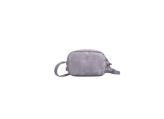FERRAGAMO RAINBOW VARA BOW CAMARA BAG SUEDE GRAY