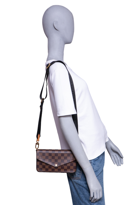 LV POCHETTE FÉLICIE DAMIER ÉBÈNE