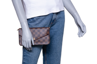 LV POCHETTE FELICIE GM DAMIER ÉBÈNE ROUGE