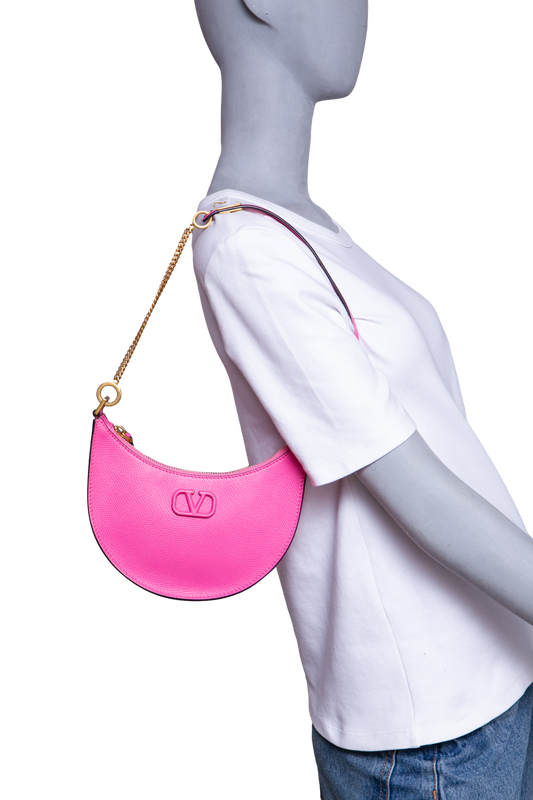 VALENTINO VLOGO SIGNATURE MINI HOBO PINK