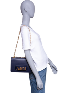 DIOR J'ADIOR CHAIN CALFSKIN NAVY BLUE