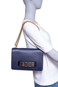 DIOR J'ADIOR CHAIN CALFSKIN NAVY BLUE