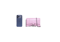 BALENCIAGA HOURGLASS CROCO EMBOSSED LILAC