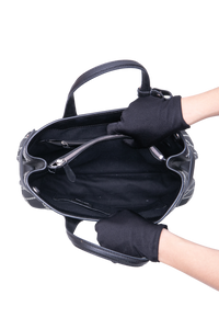 BURBERRY BANNER NM PRINTED LEATHER MEDIUM BLACK