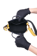 FENDI VERTICAL BOX YELLOW VITELLO LEATHER