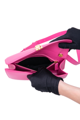 YSL CARRÉ SHOULDER BAG LEATHER PINK