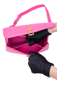 YSL CARRÉ SHOULDER BAG LEATHER PINK