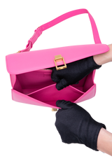 YSL CARRÉ SHOULDER BAG LEATHER PINK