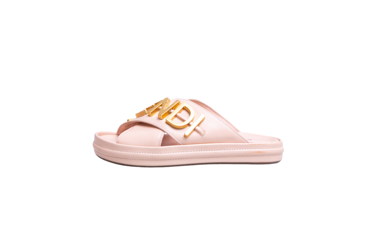 FENDI MULE FENDIGRAPHY ROSE - 35 BR