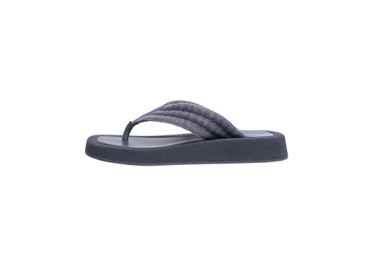 THE ROW GINZA FLIPFLOP DENIM BLACK - 36 BR