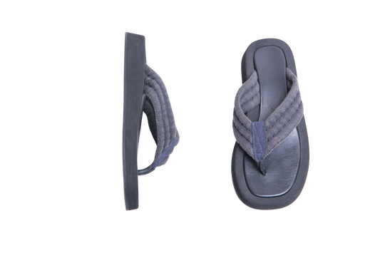 THE ROW GINZA FLIPFLOP DENIM BLACK - 36 BR