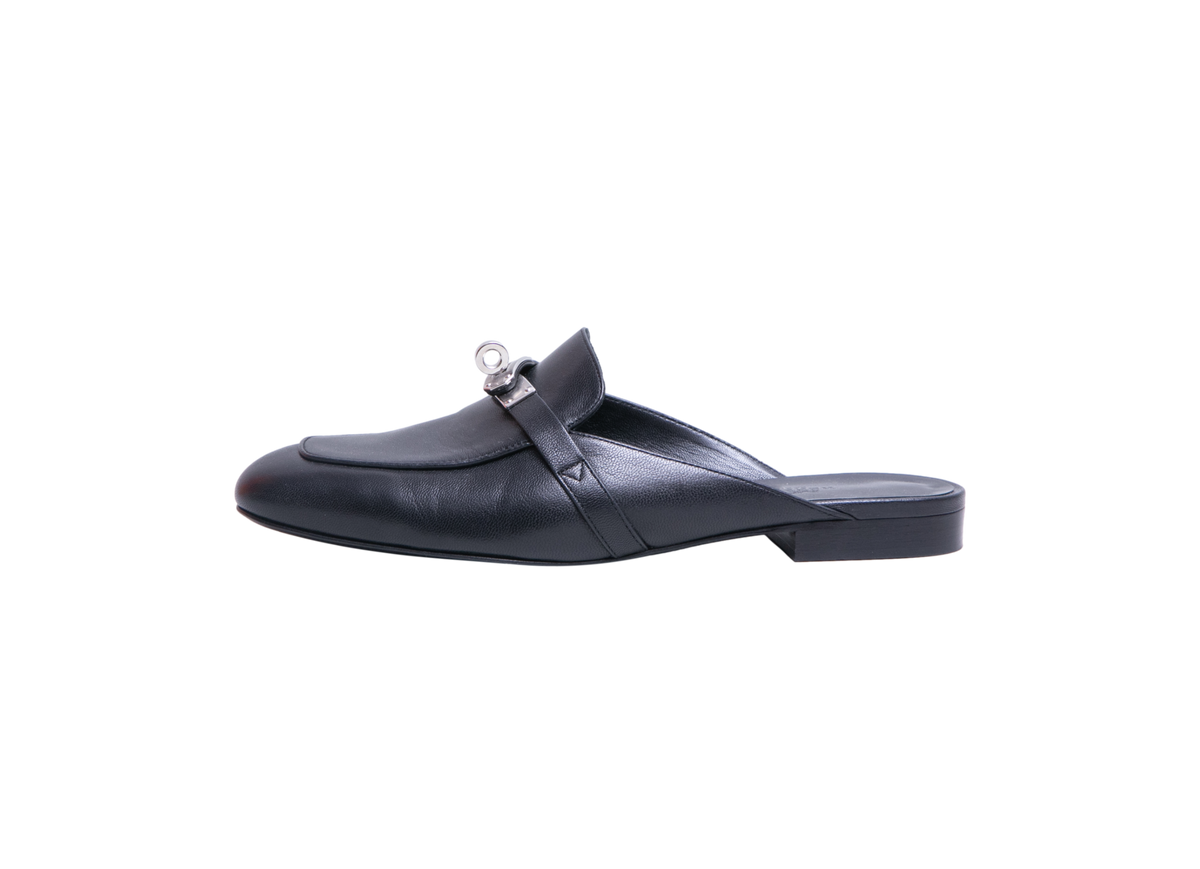 HERMÈS MULE OZ GOATSKIN NOIR - 36 BR