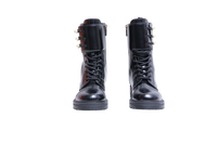 DIOR BOOTS D-STRIKE FAUX PEARL ACCENTS B - 37 1/2 BR