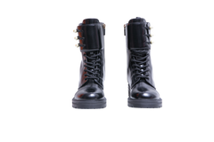 DIOR BOOTS D-STRIKE FAUX PEARL ACCENTS B - 37 1/2 BR