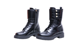 DIOR BOOTS D-STRIKE FAUX PEARL ACCENTS B - 37 1/2 BR