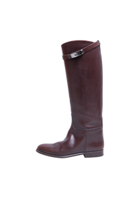 HERMÈS BOOT JUMPING BOX CALFSKIN BORDEAUX - 36.5 BR