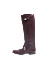 HERMÈS BOOT JUMPING BOX CALFSKIN BORDEAUX - 36.5 BR