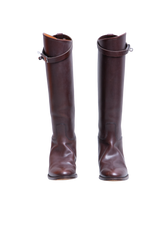 HERMÈS BOOT JUMPING BOX CALFSKIN BORDEAUX - 36.5 BR