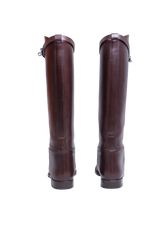 HERMÈS BOOT JUMPING BOX CALFSKIN BORDEAUX - 36.5 BR