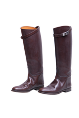 HERMÈS BOOT JUMPING BOX CALFSKIN BORDEAUX - 36.5 BR