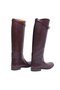 HERMÈS BOOT JUMPING BOX CALFSKIN BORDEAUX - 36.5 BR