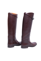 HERMÈS BOOT JUMPING BOX CALFSKIN BORDEAUX - 36.5 BR